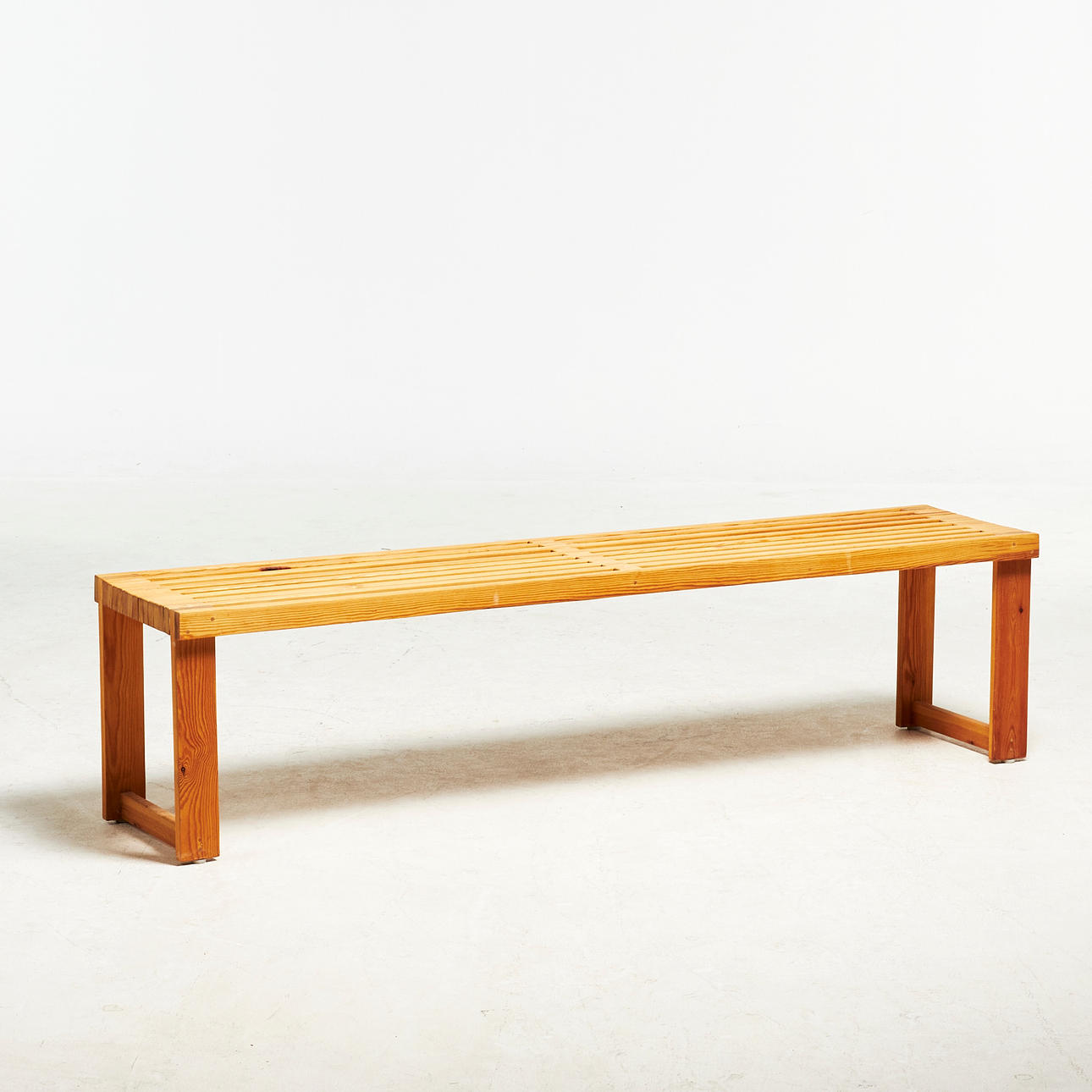 BENCH, 1970s/80s, pine.