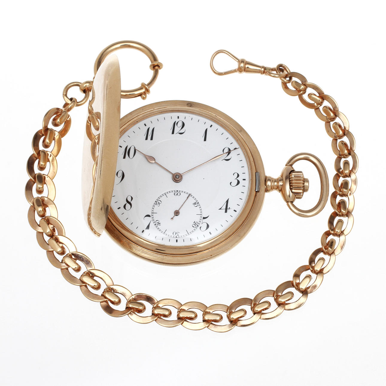 FICKUR samt tillhörande kedja, Tavannes Watch Co, 14K rödguld.