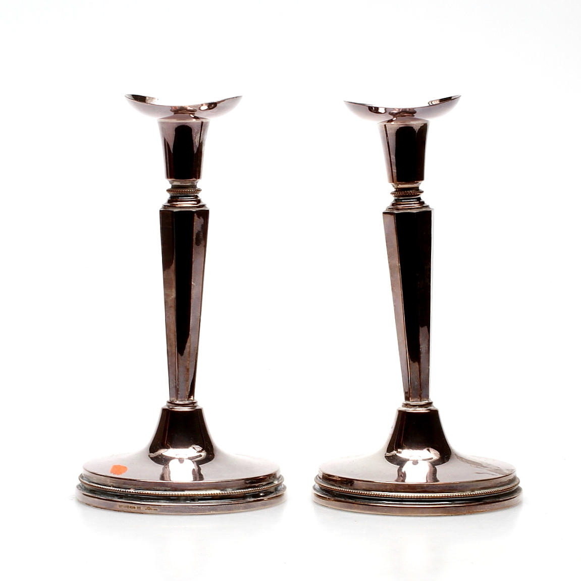 LJUSSTAKAR, ett par, silver, Löfman, Mgab, Uppsala 1973.