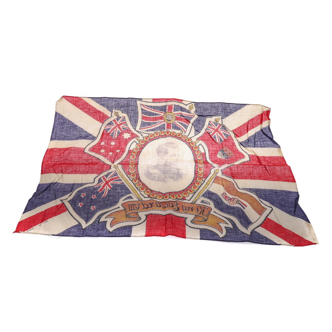 AN EDWARD VIII SOUVENIR FLAG.