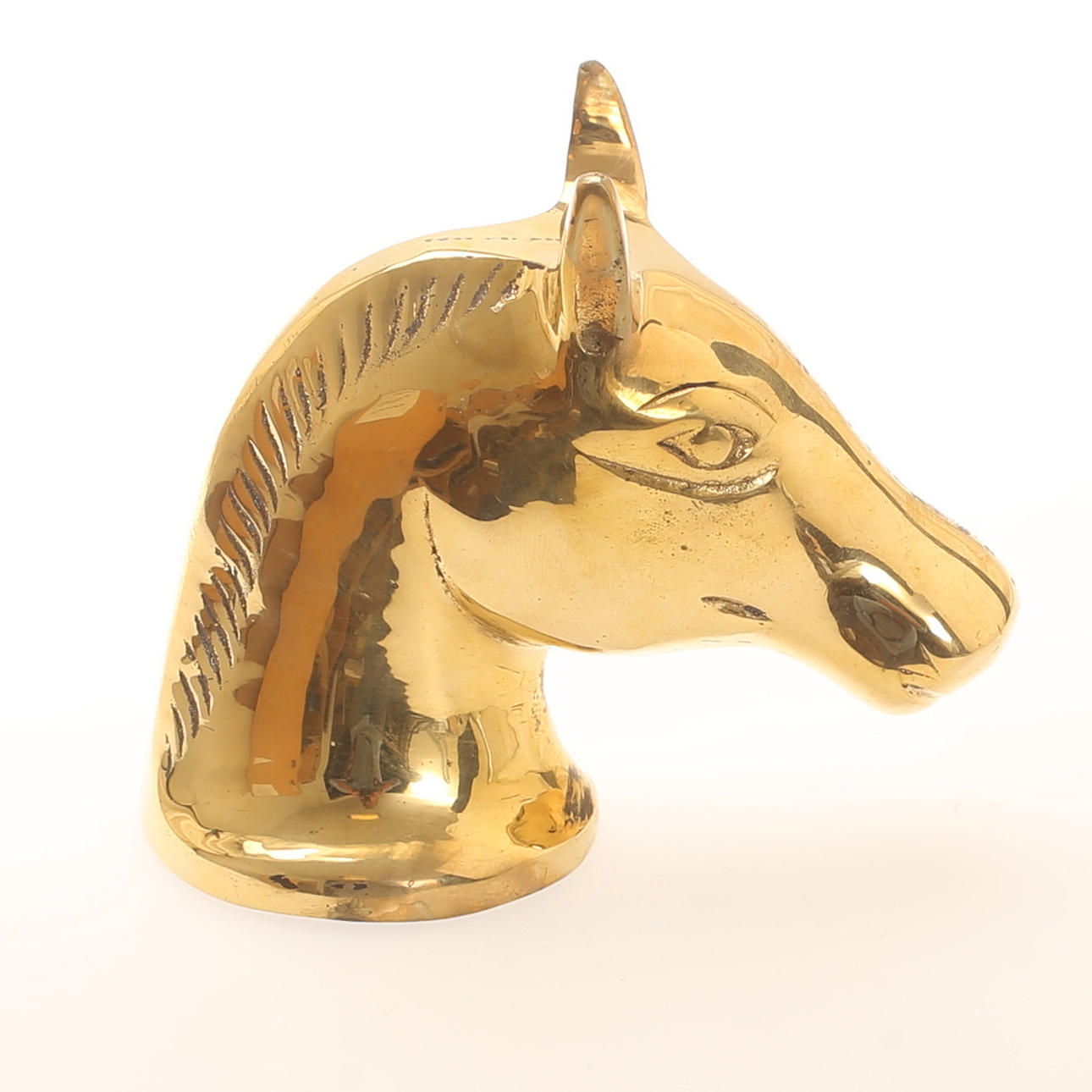 CAPSULE OPENER, horse, brass.