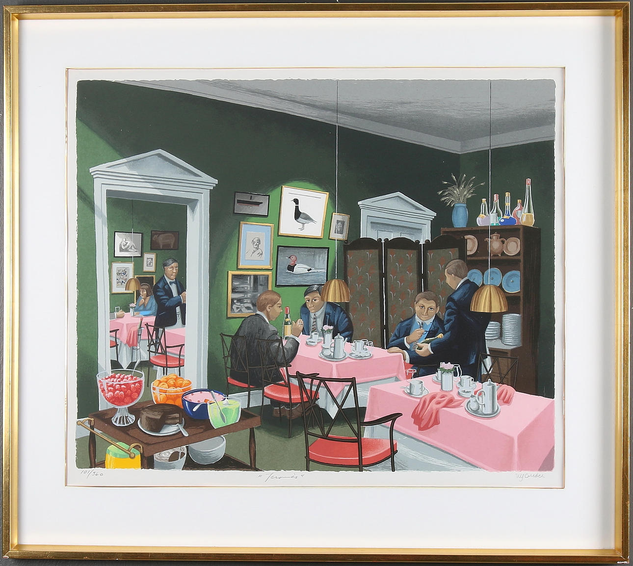 ULF GREDER. Färglitografi, "Jeromes", signerad och numrerad 101/360.