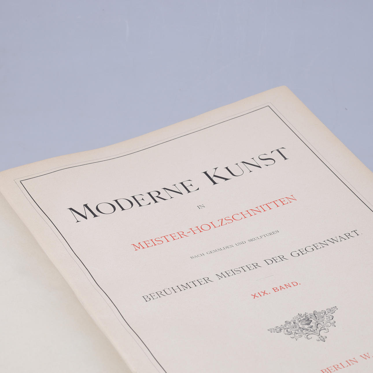 BOK, Moderne kunst in Meister-Holzschnitten, band XIX. Böcker