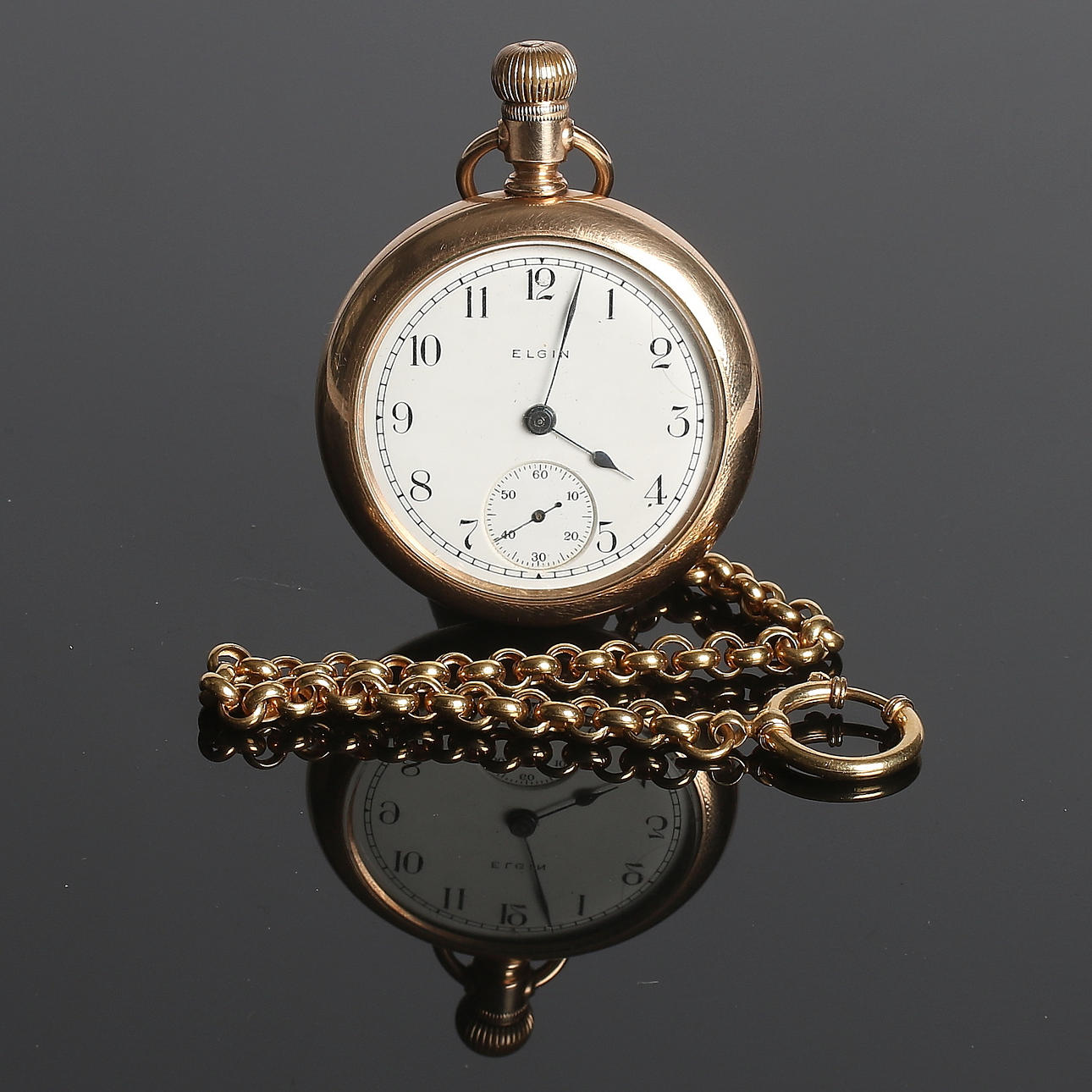 FICKUR, guld double, Elgin, tidigt 1900-tal.