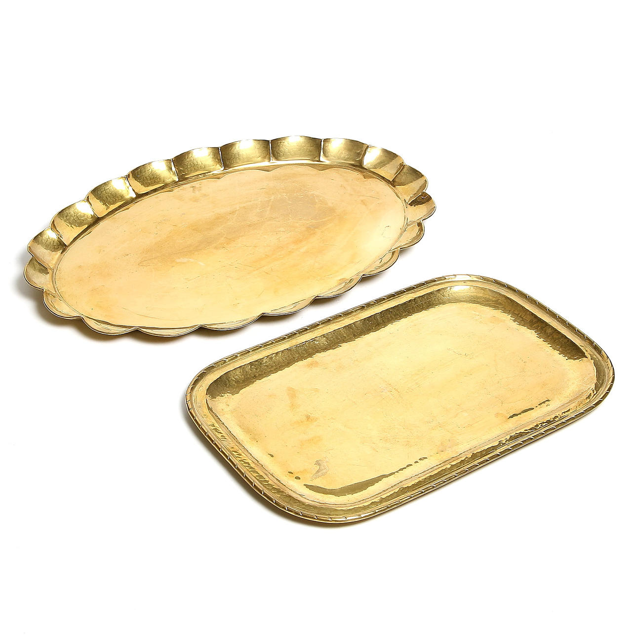 BRICKOR, 2 st, mässing, Arvid Johansson, Arvika. Signerade.