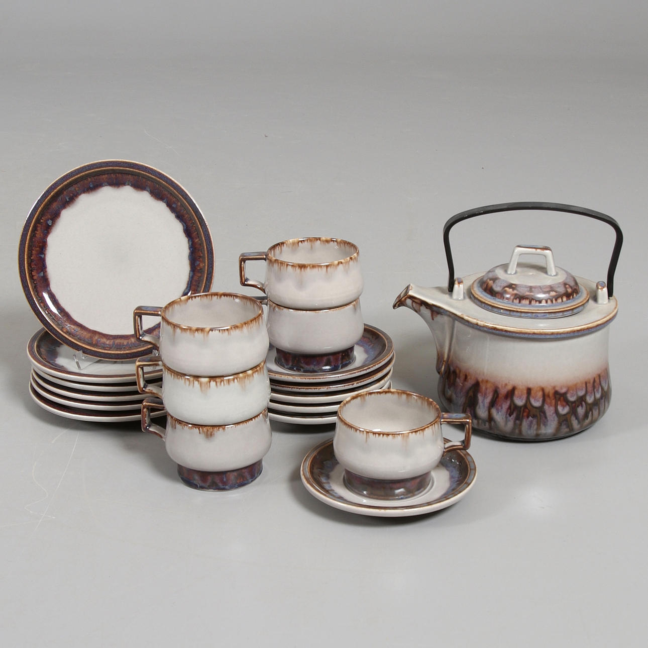 TE-SÆT, 13 dele, stentøj, "Mexico", Bing & Gröndahl, Danmark.