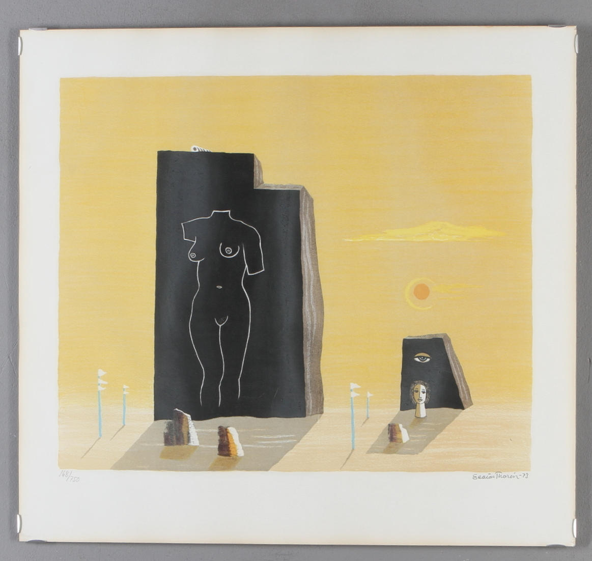 ESAIAS THORÉN. litografi, signerad, numrerad samt daterad -73.