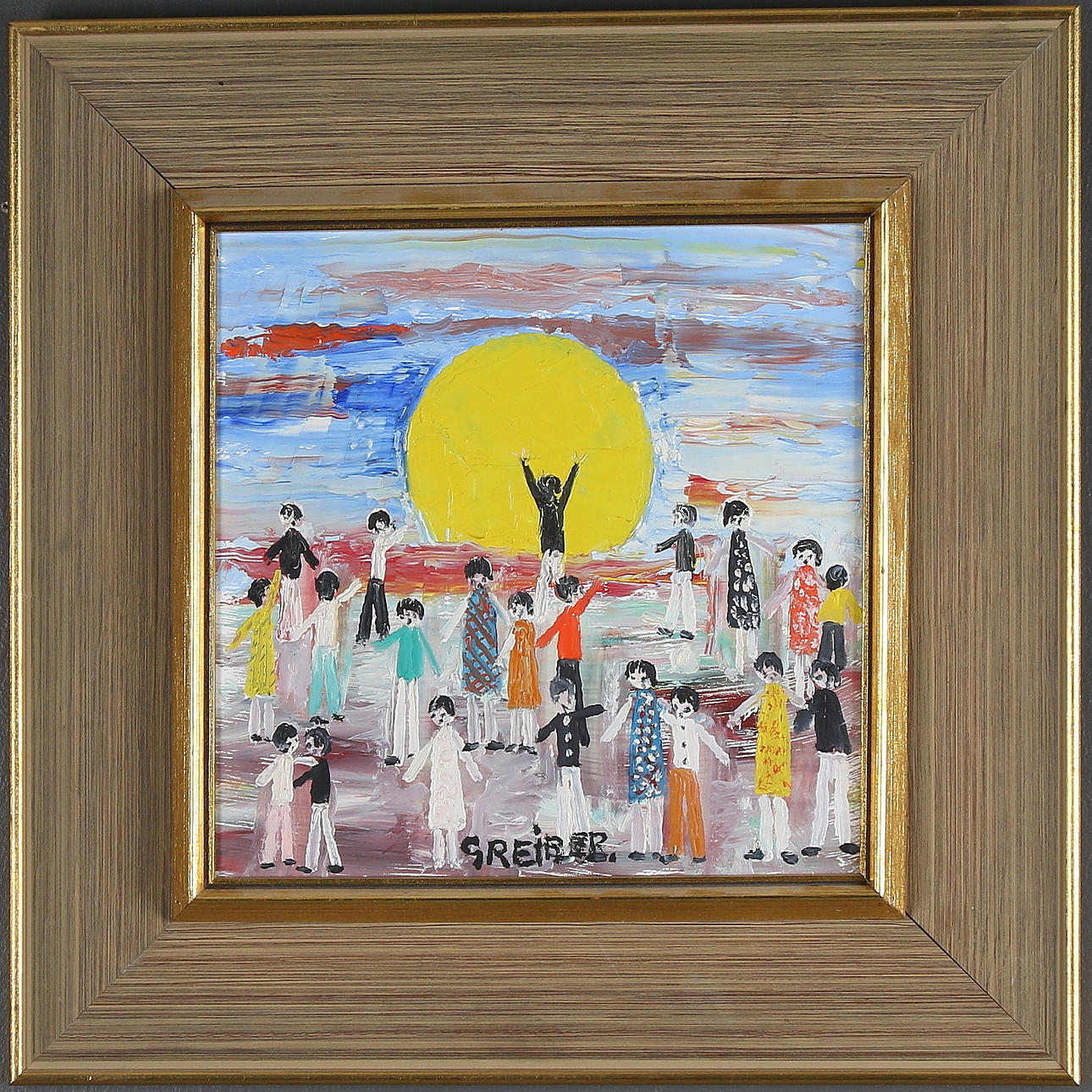 GUNNAR GREIBER. Olja på pannå, signerad.