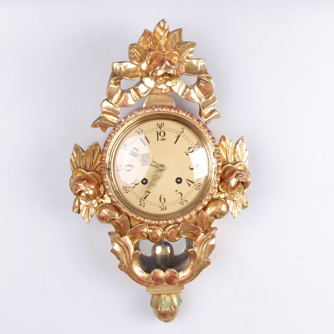 VÄGGPENDYL, förgylld, Westerstrands urfabrik, Töreboda.