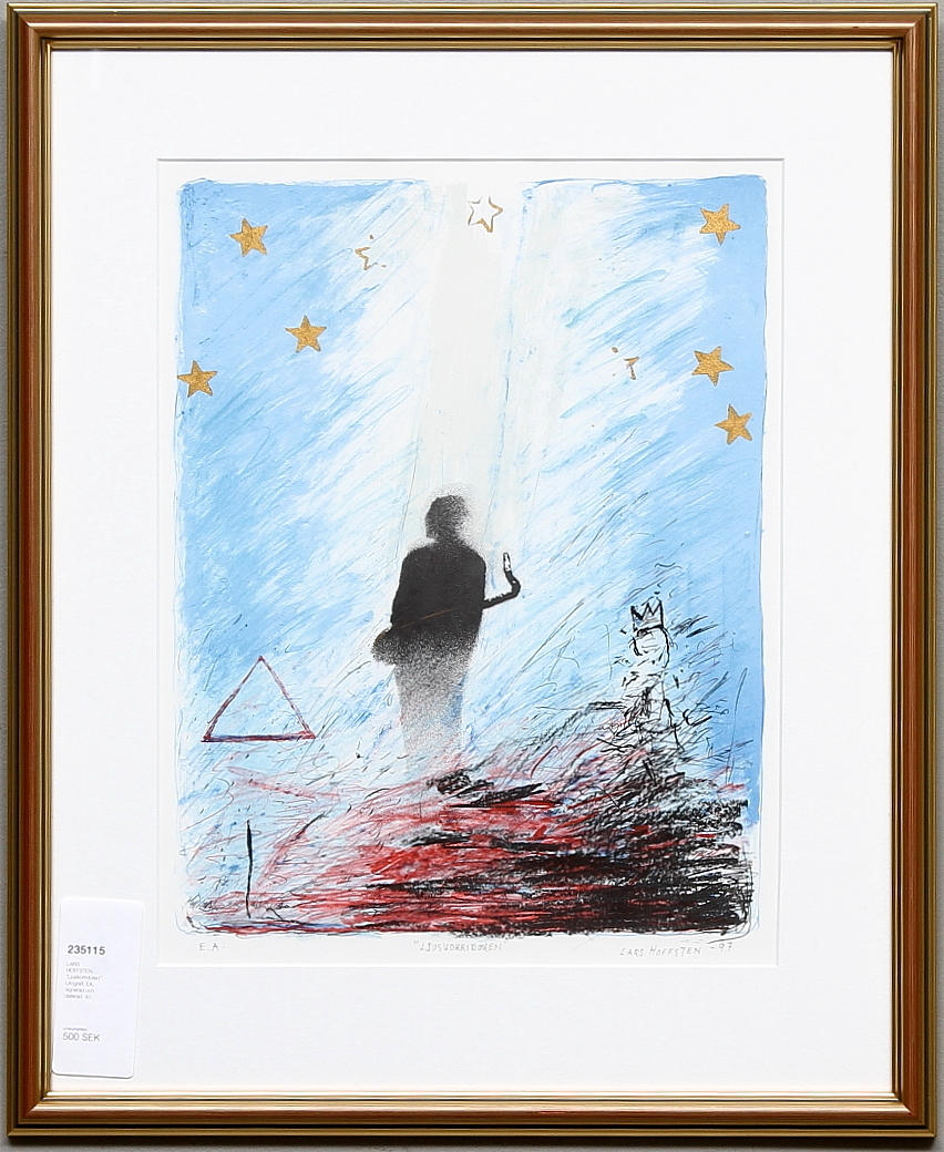 LARS HOFFSTEN. "Ljuskorridoren". Litografi, EA, signerad och daterad -97.