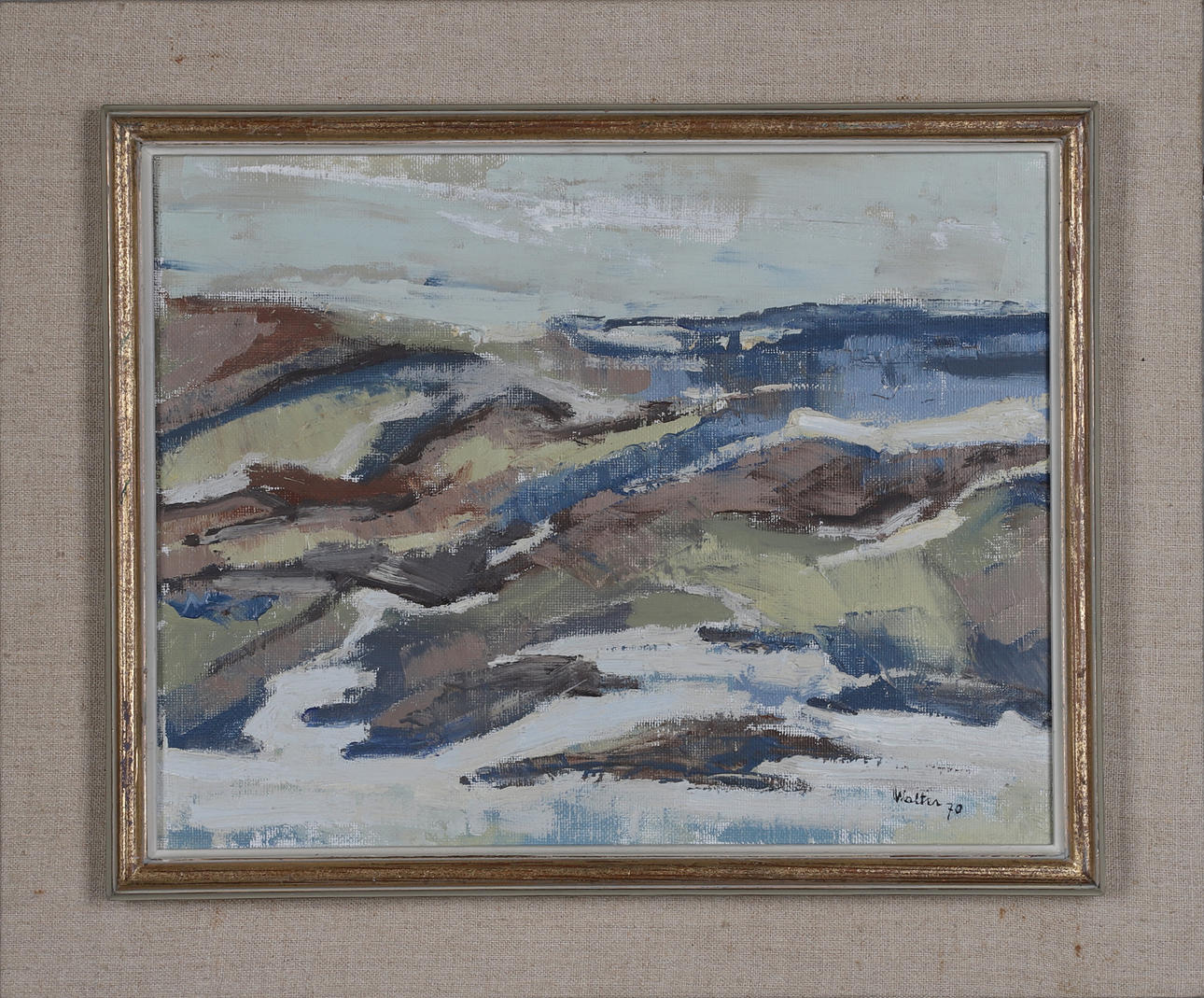 WALTER PETERSON. Oil on Board, signed and dated 1970.