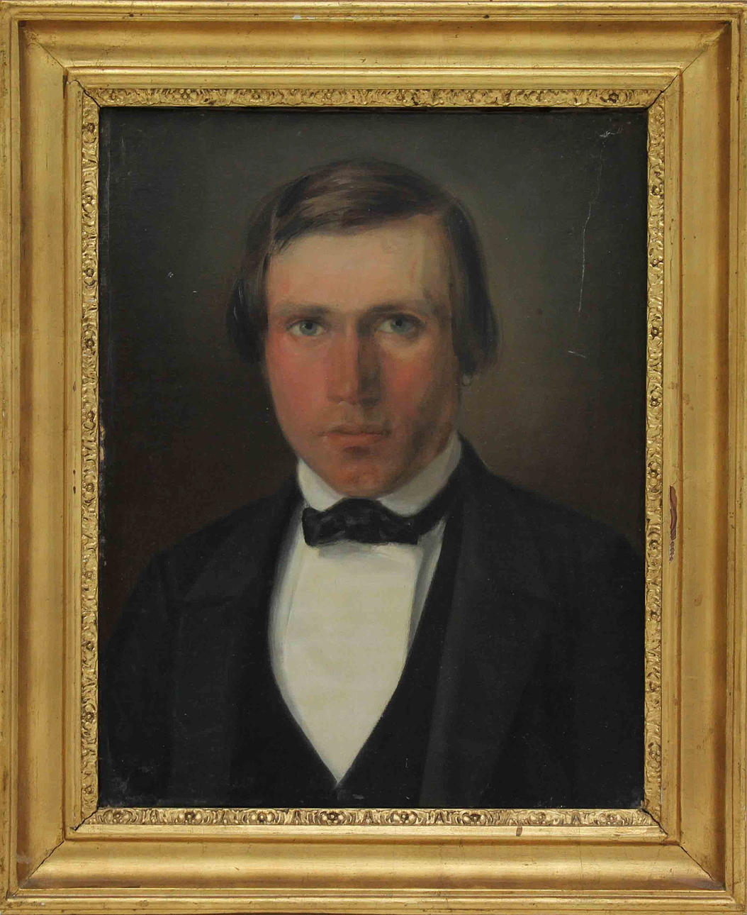 NILS BROMMÉ. TILLSKRIVEN. Porträtt av Johan Erik Ternström 1820-1866. Olja på duk. Ej signerad.
