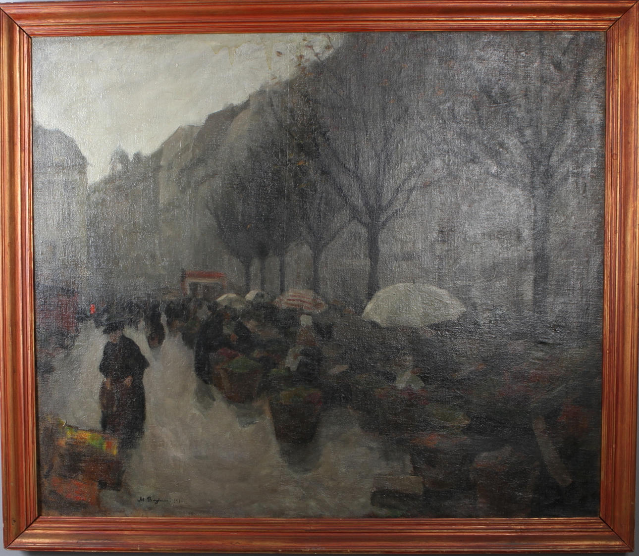 MAGNUS BENGTSSON. "Højbro Plads", olja på duk, signerad samt daterad 1916.