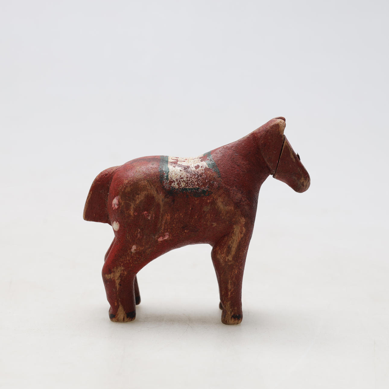 TRÆHEST, almindelig mand, original malet, 18/1900 tallet.