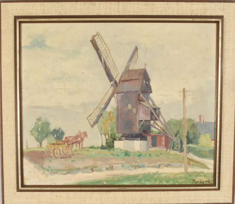 GUSTAV BERLIN. Olja på pannå.