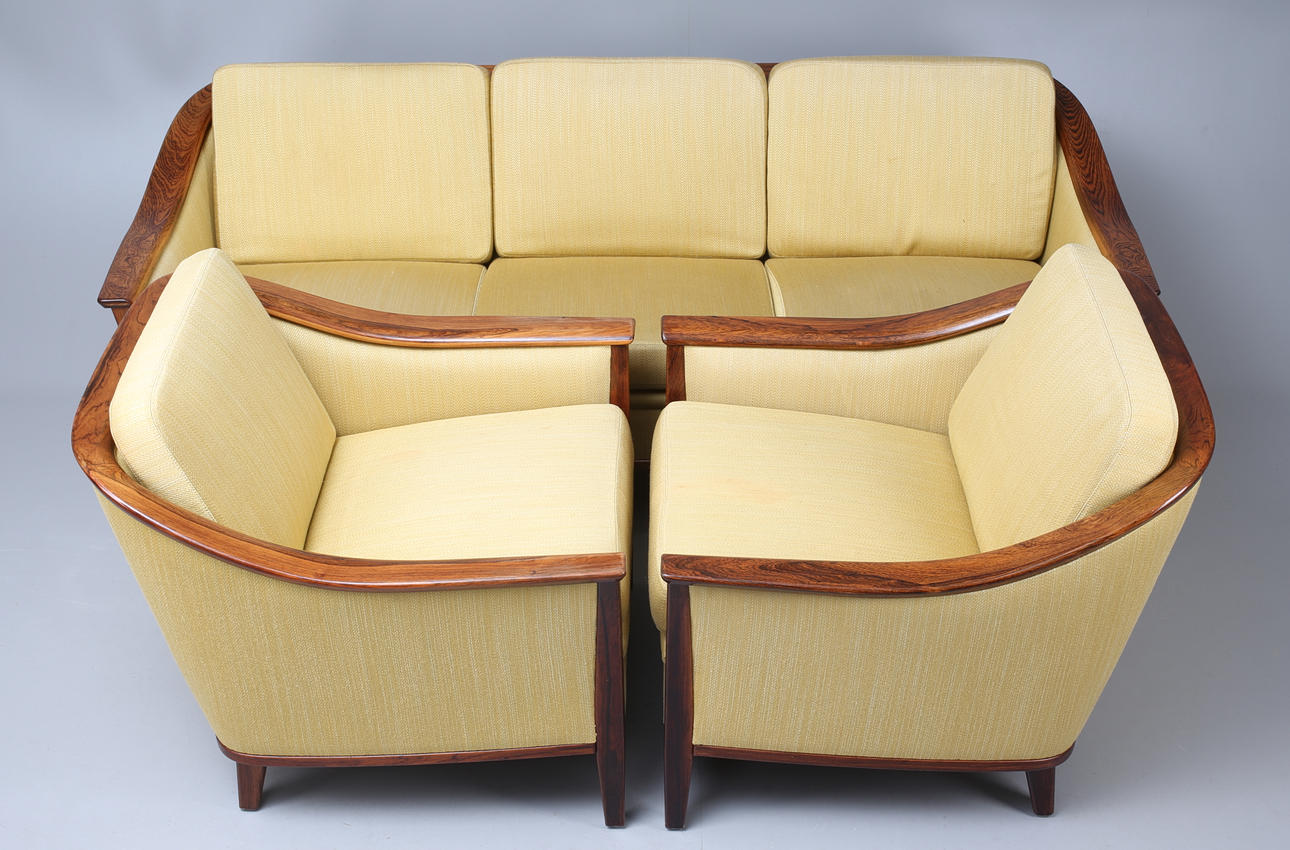 SOFFGRUPP, 3 delar, Stjernmöbler Herrljunga, 1960-tal.