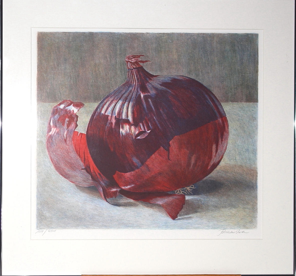 MARIA BONEWSKA. litografi, löken, numrerad 104/250, signerad Boaewska.