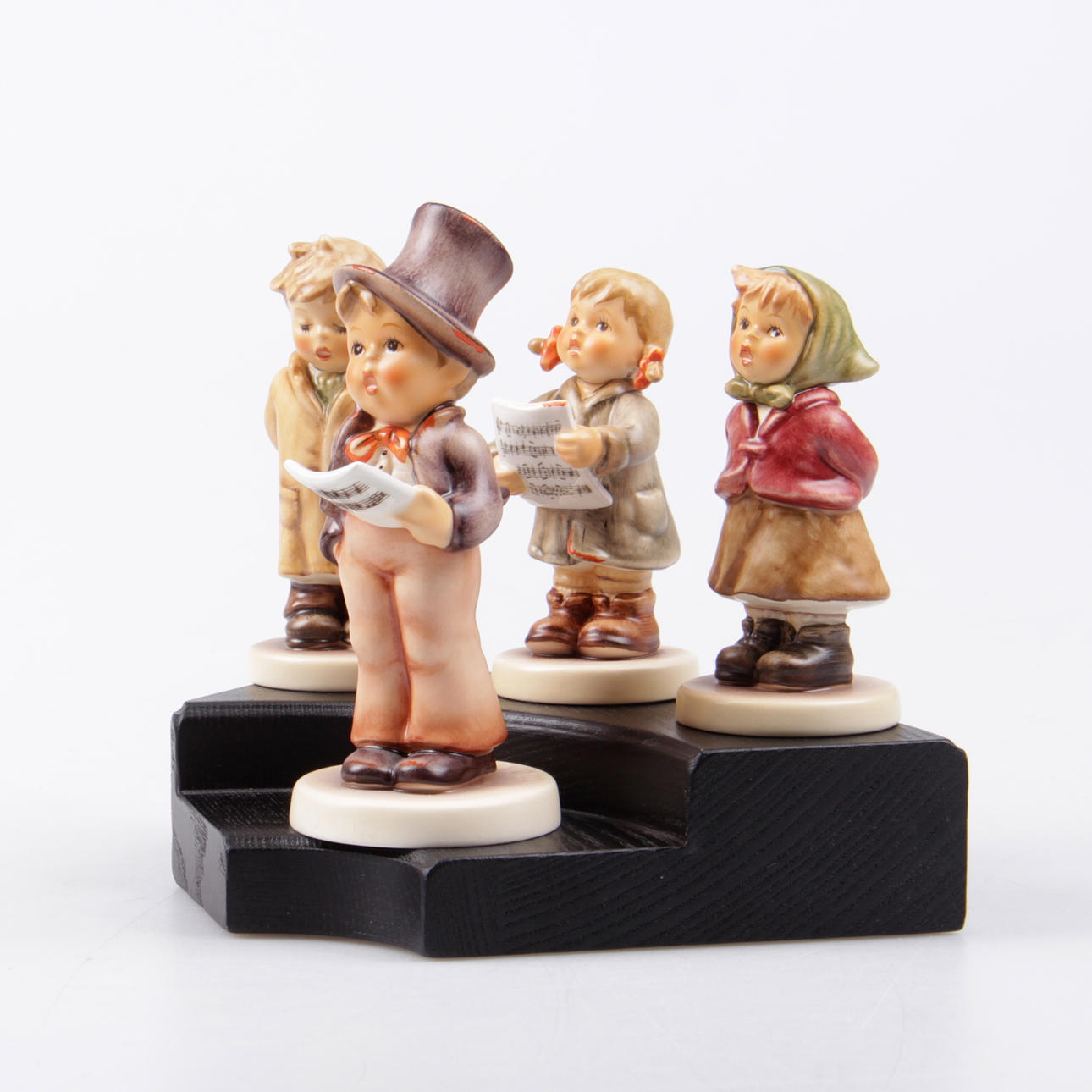 FIGURINER, 4 st, porslin, MJ Hummel, Goebel, Tyskland.