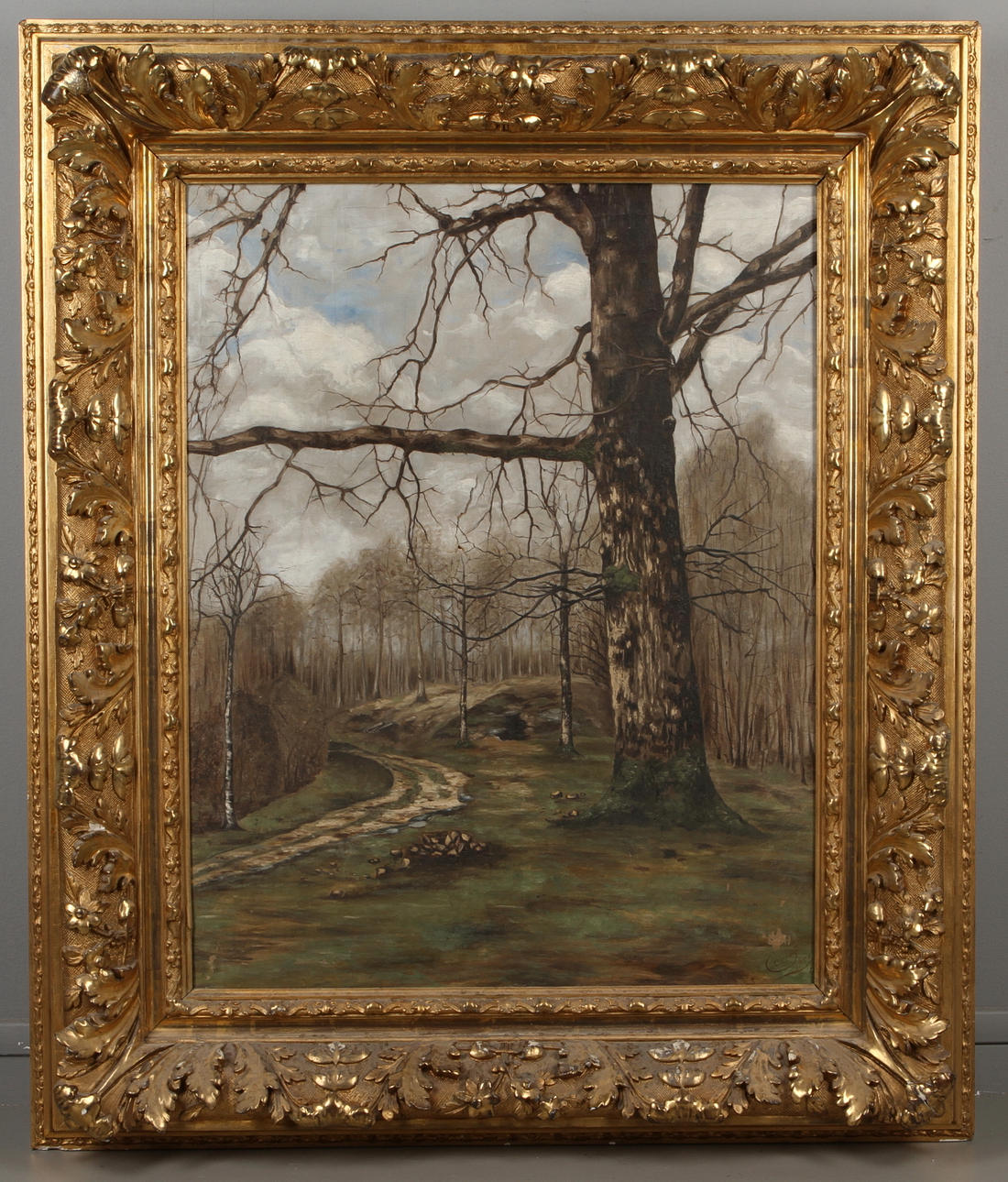 OKÄND KONSTNÄR. Landskapsmotiv, olja på duk, signerad.