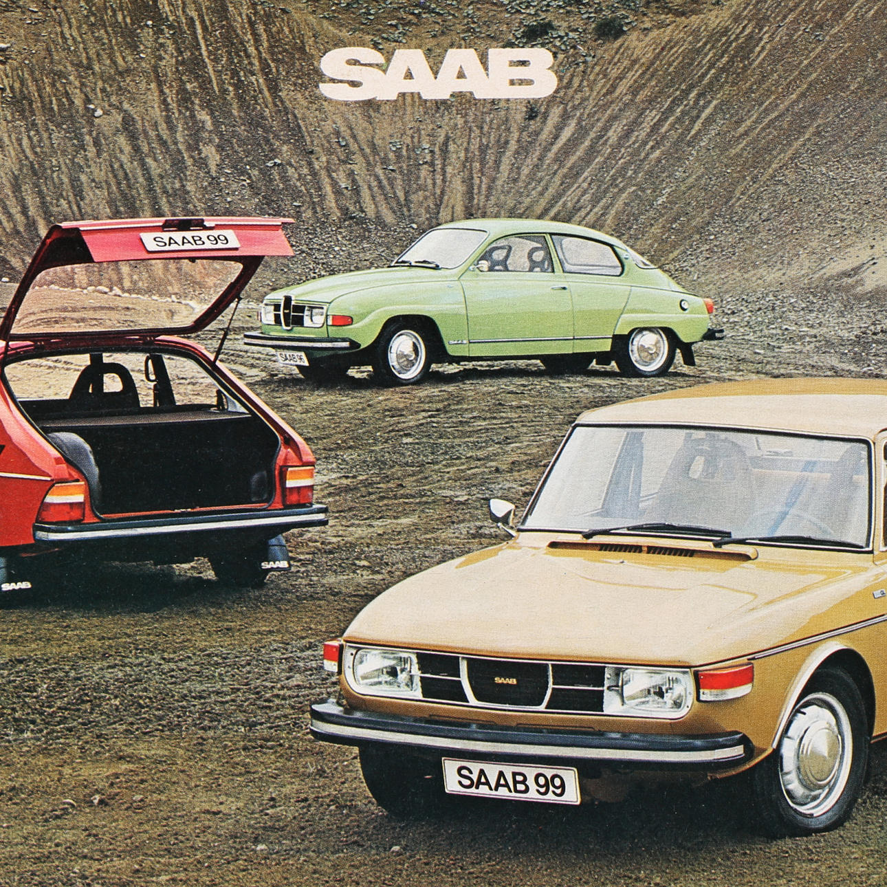 SAAB, autoesitteitä, 1970-luku.