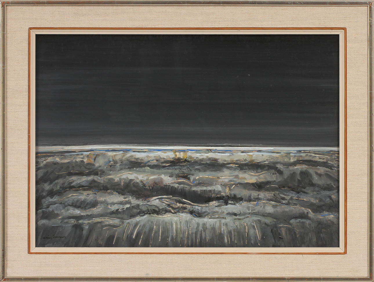 WIKING SVENSSON. Landskap, gouache på papper, signerad.