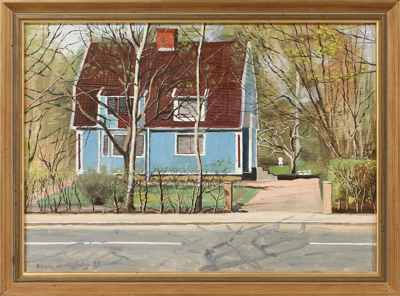 SVEN LJUNGBERG. Stadsvy. Olja på duk, signerad och daterad 93.