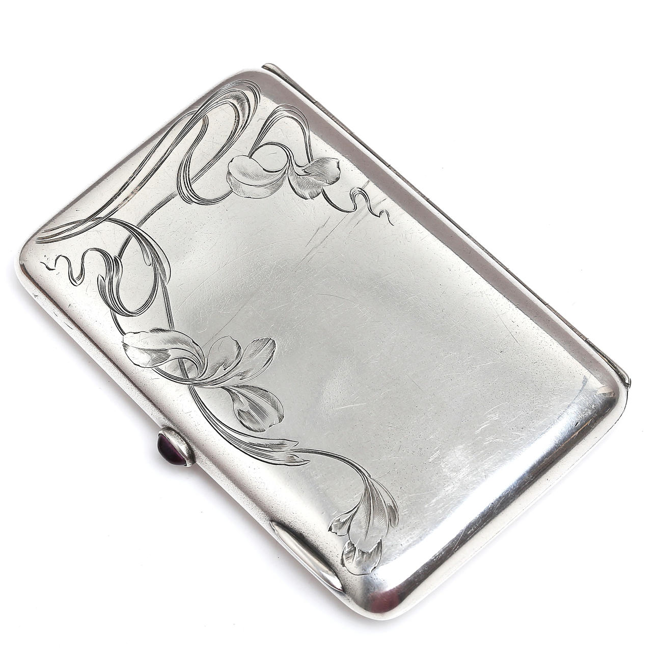 ZIGARETTEN-ETUI, Silber, Russland, um 1900.