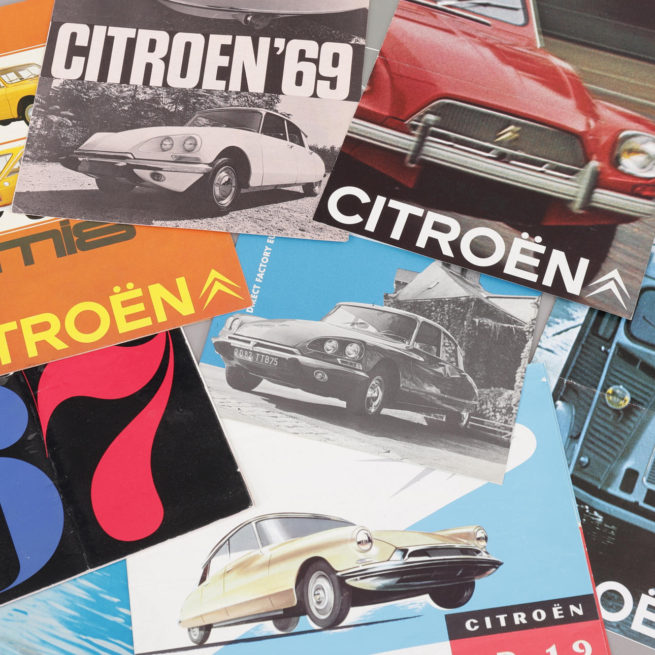 CITROËN, folletos de coches, años 60.