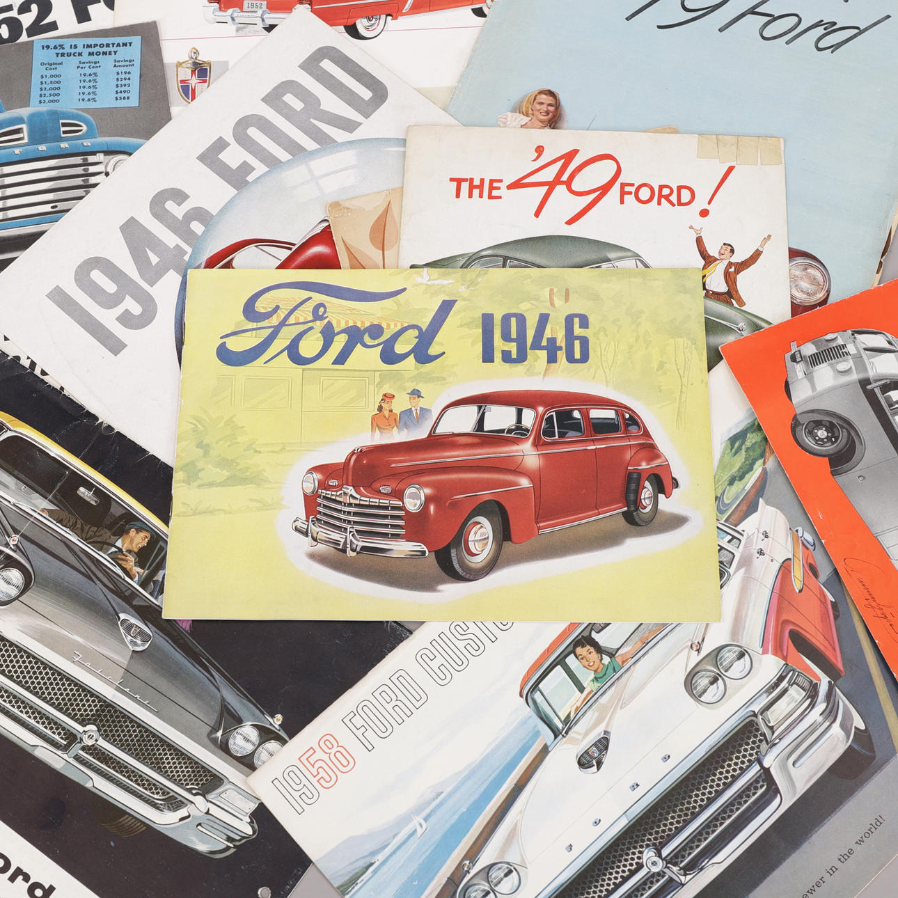 FORD, car brochures, 1940s/50s.