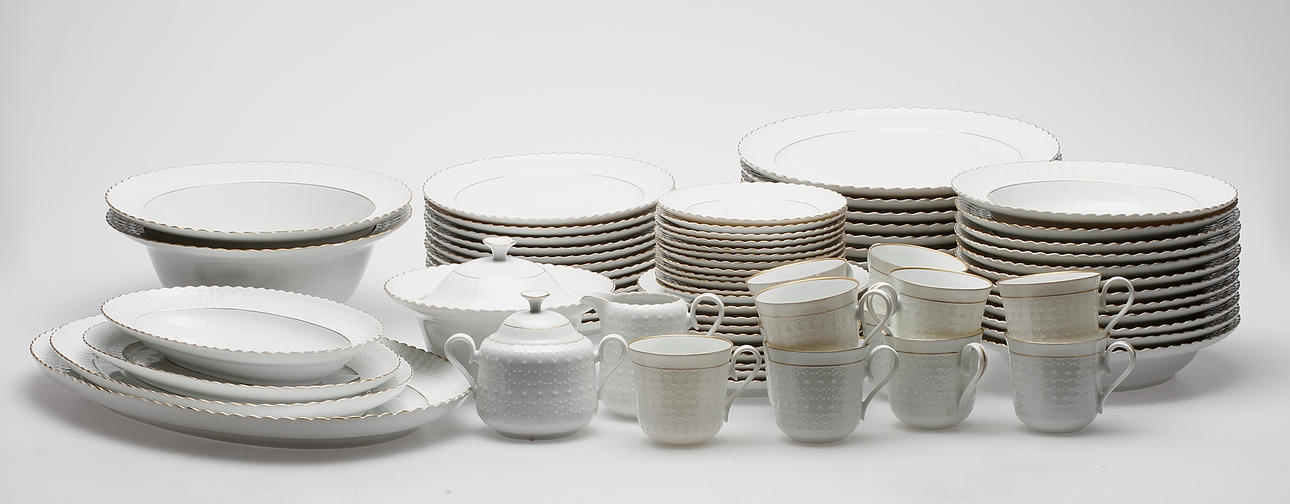 SERVIS, 55 delar, porslin, Hackefors.