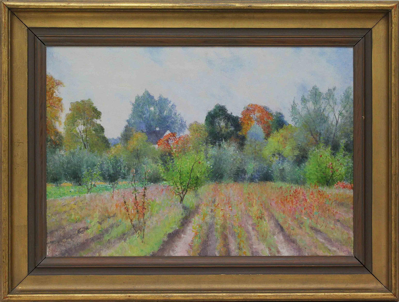 AXEL LINDMAN. Landskap. Olja på duk. Stämpelsignerad a tergo Axel Lindmans sterbhus 1930.