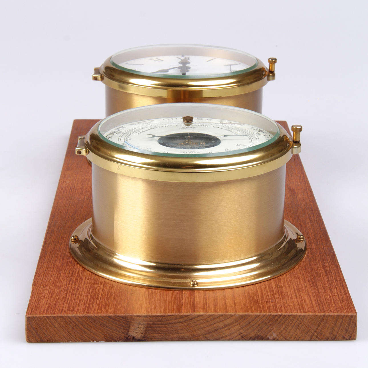 SKEPPSUR, samt barometer, mässing, Schatz, Royal Mariner.