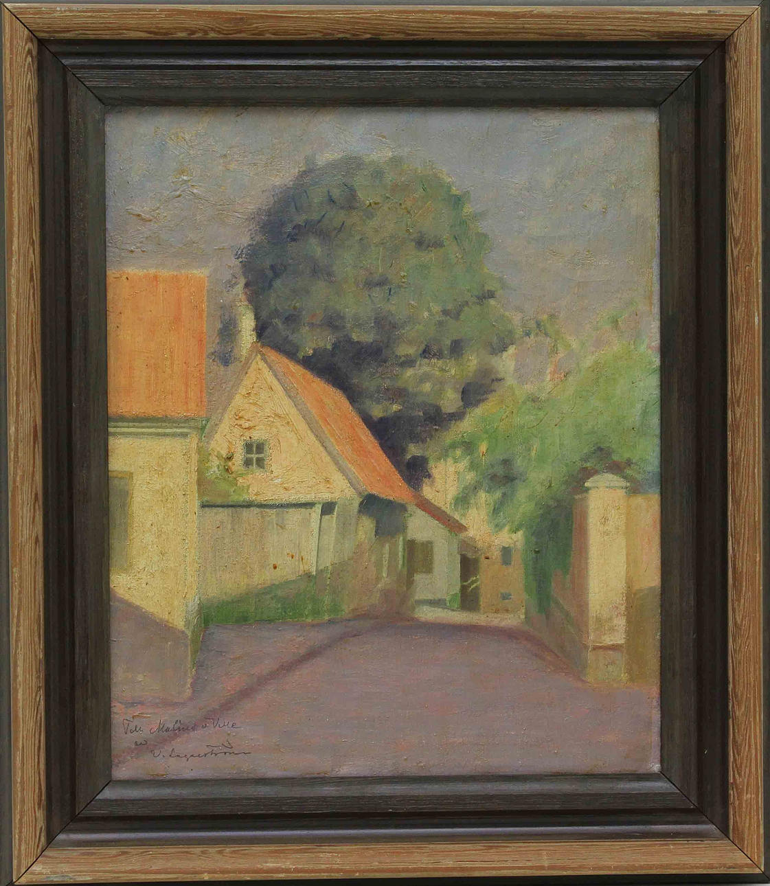 Parti konst (5). Olja på duk och pannå. Bl.a. Ernst Söderberg och Ragnar Falk.