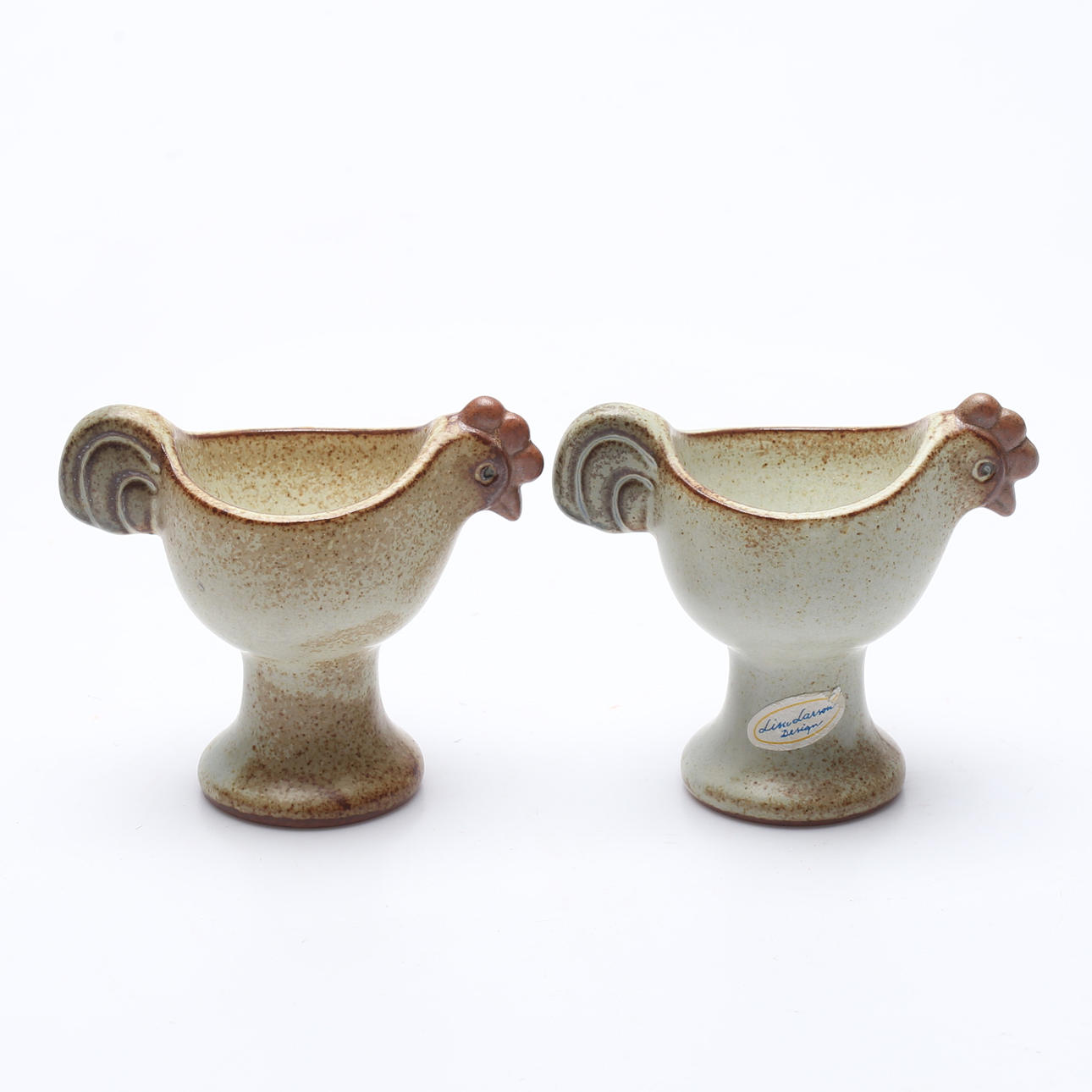 ÄGGKOPPAR, 2 st, keramik, Lisa Larsson.