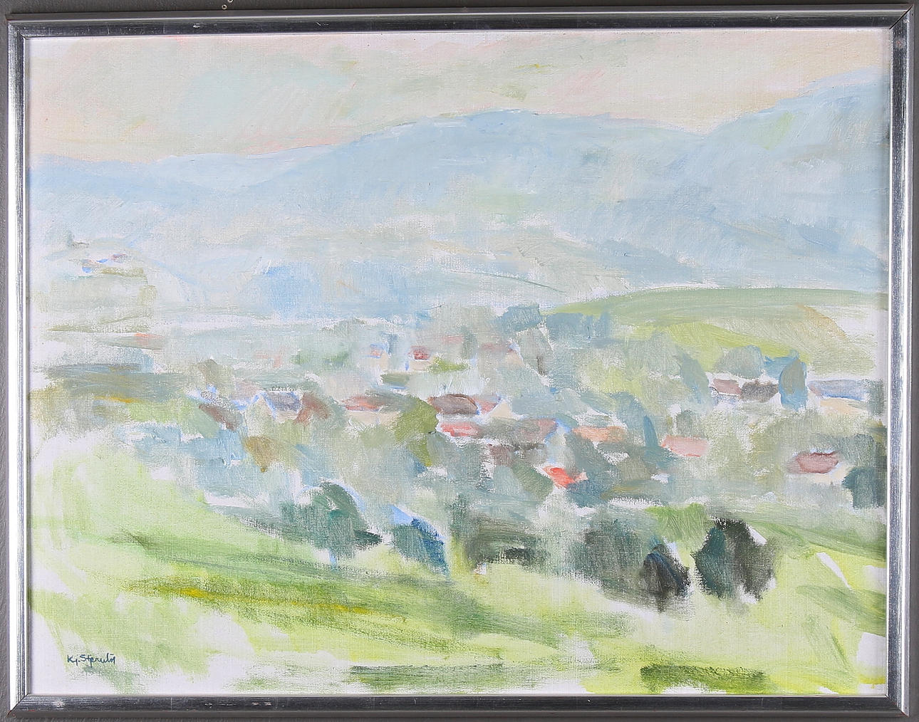 KJERSTIN STJERNLÖF. Olja på duk, signerad.