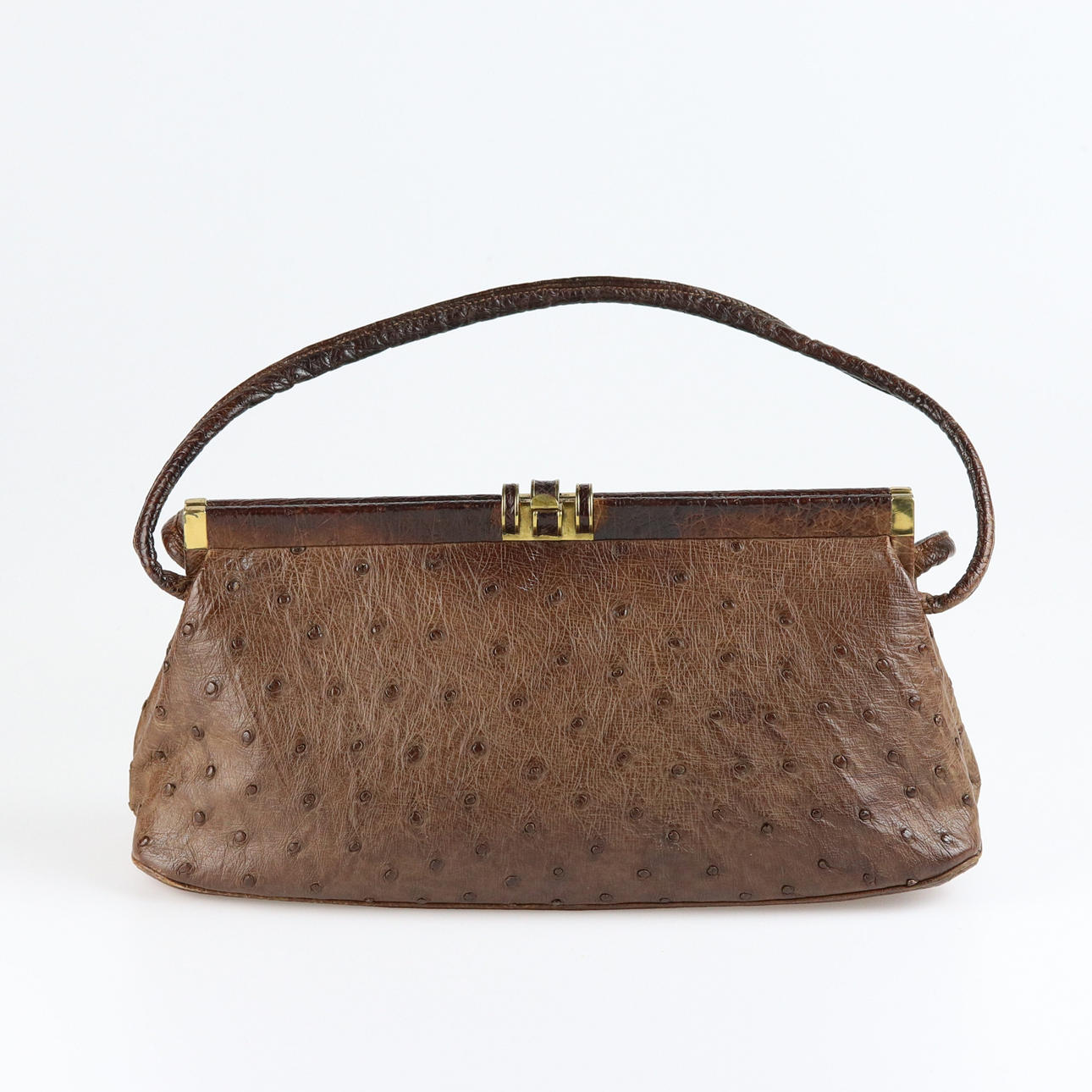 HANDVÄSKA, strutsskinn, 1900-talets mitt.