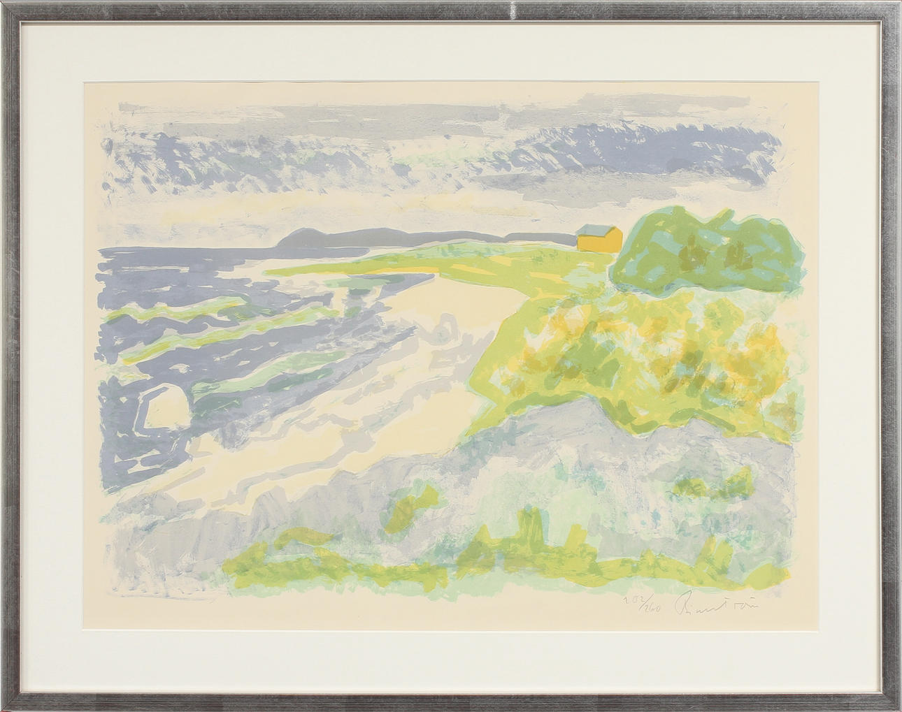 TOR BJURSTRÖM (1888-1966). Landskap, färglitografi, signerad och numrerad 202/260.