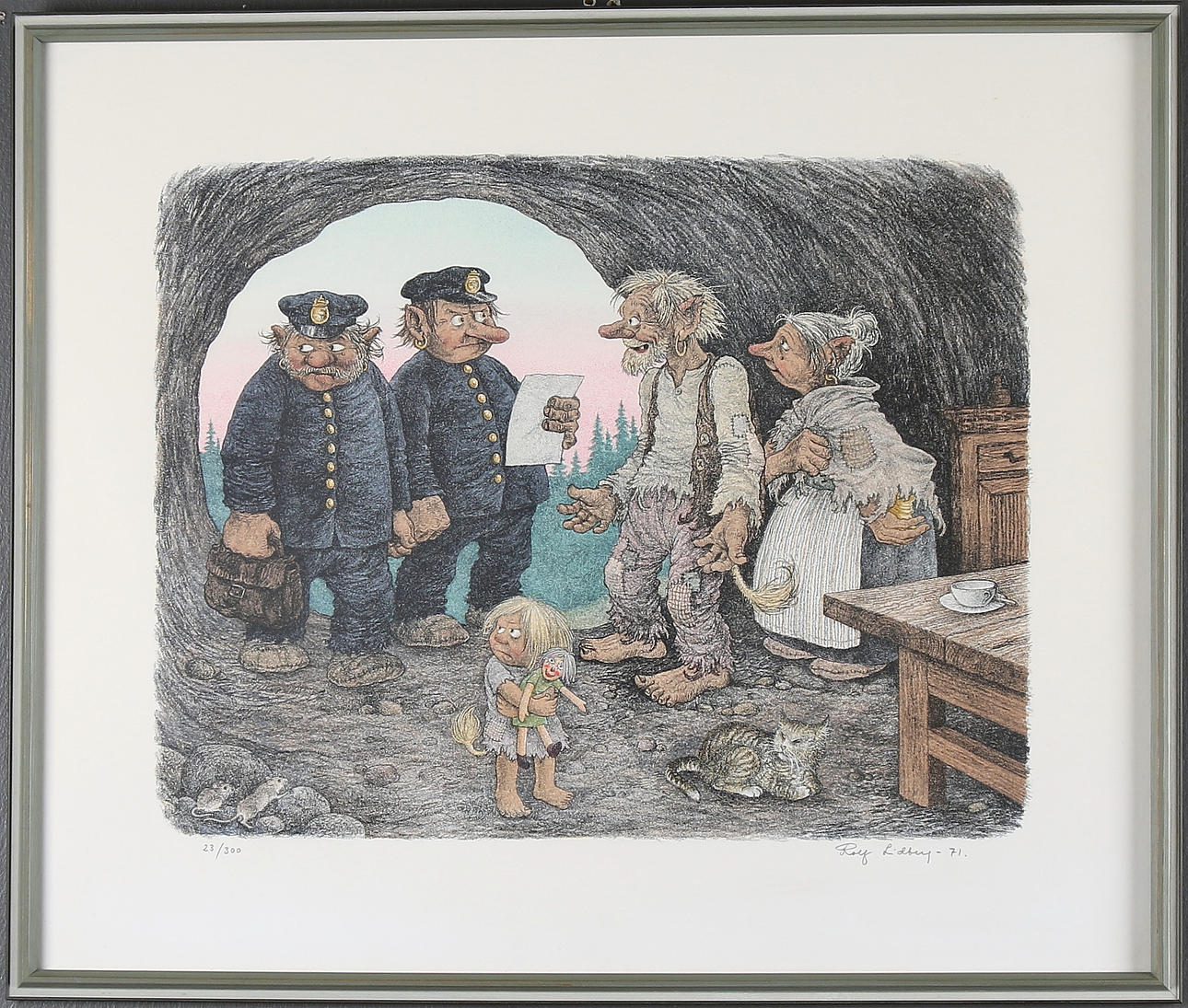 ROLF LIDBERG. Litografi, signerad och numrerad. 23/300.