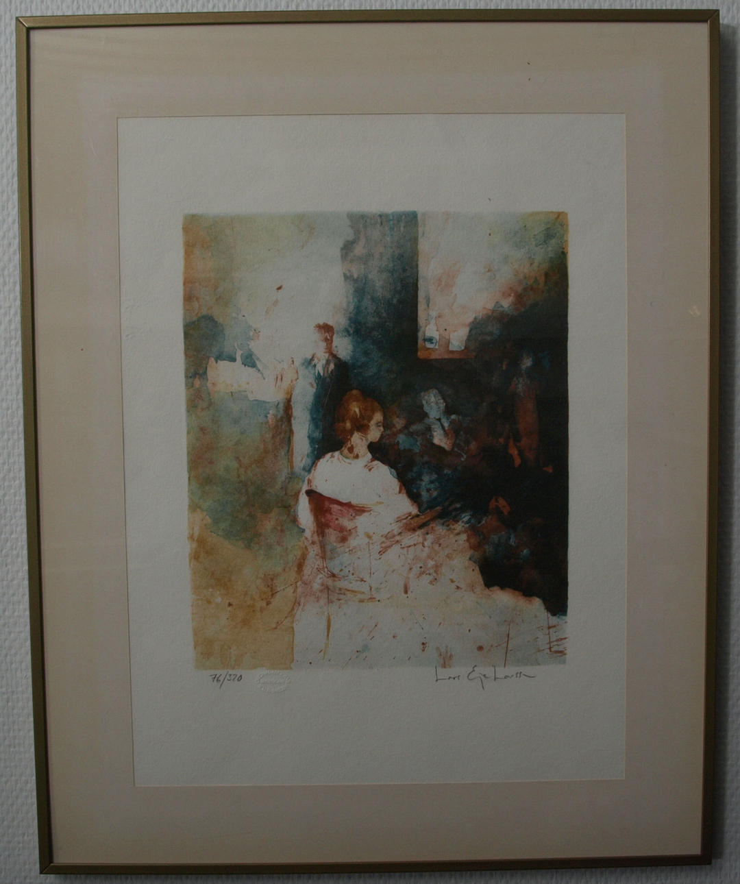 LARS EJE LARSSON. Litografi, numrerad 76/320, signerad.