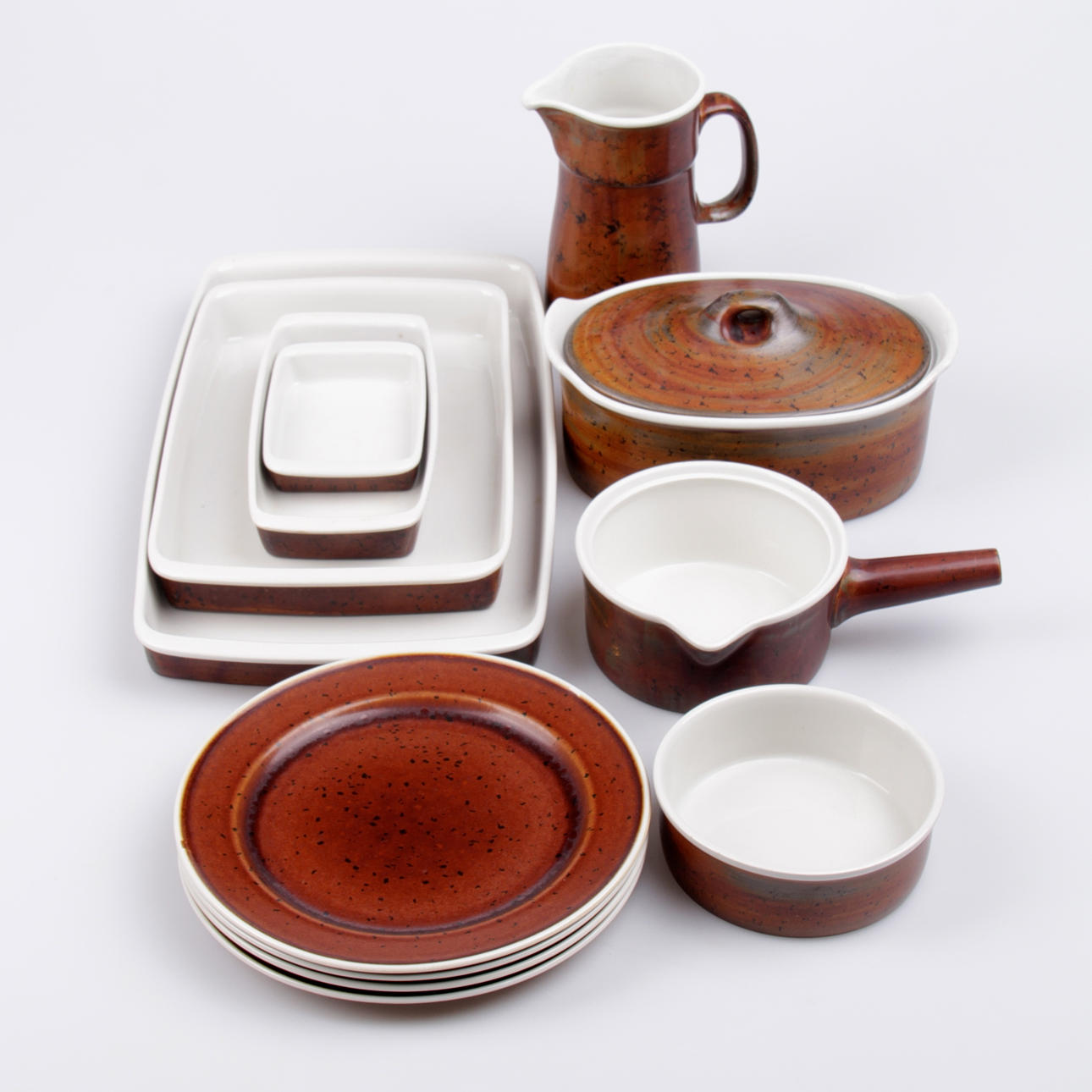 SERVISDELAR, 12 st. "Coq", Stig Lindberg, Gustavsberg.