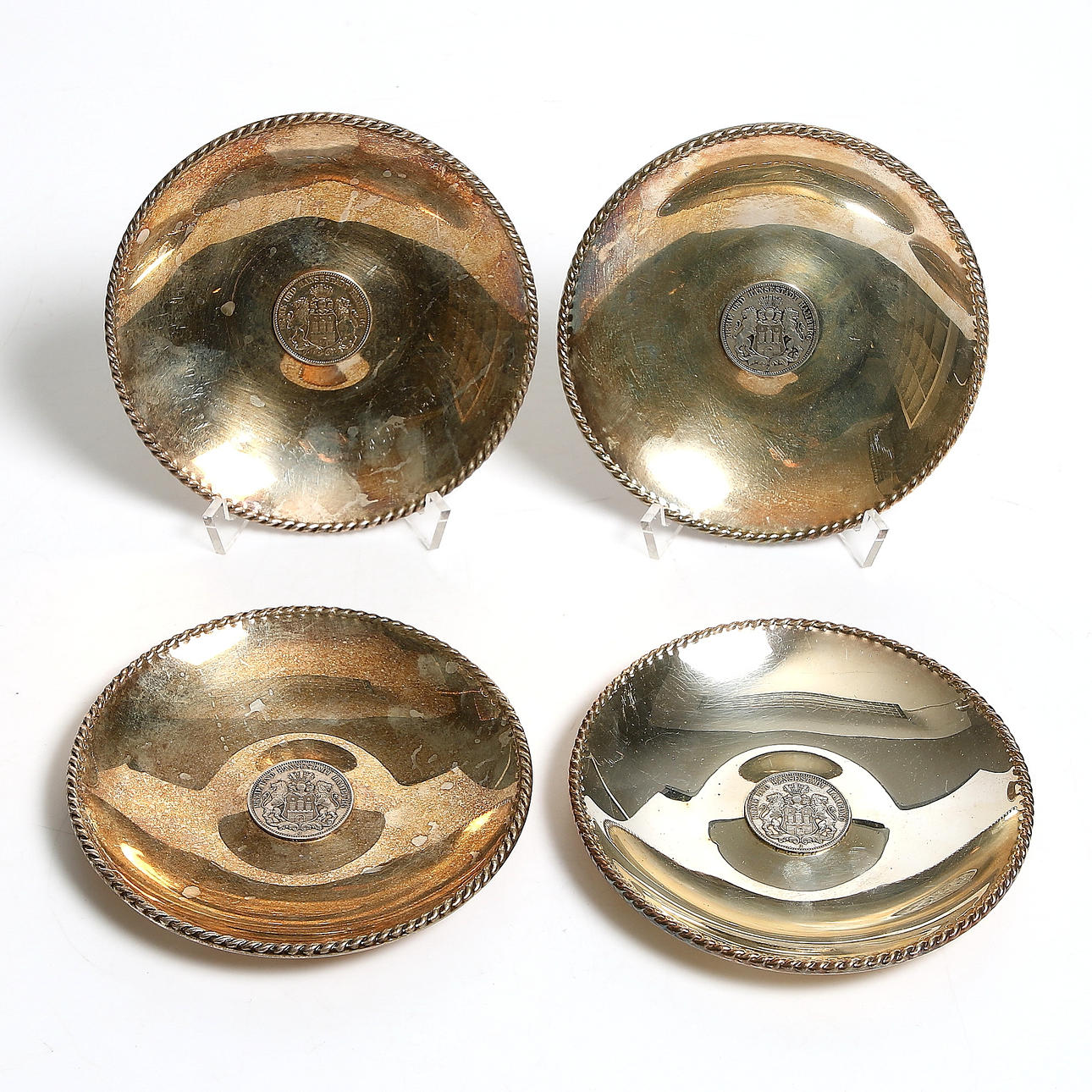FAT, 4 st. Sterling silver, Tyskland. 1960-tal. Vikt 473 gram.