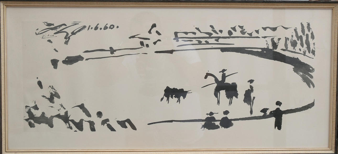 PABLO PICASSO. Tryck, Efter, Tjurfäkningsarena.