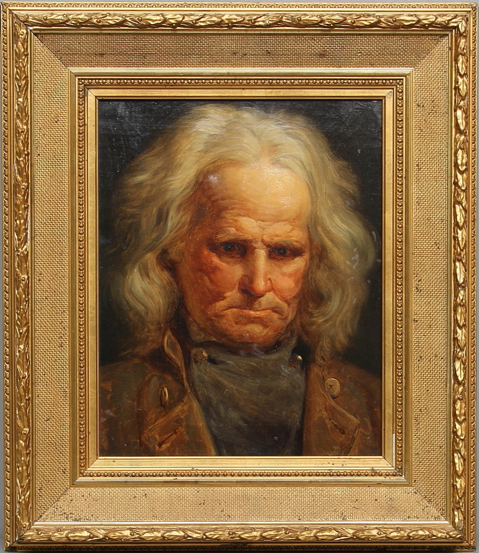 BENGT NORDENBERG. Olja på duk, mansporträtt, signerad Bengt Nordenberg samt daterad 1852.