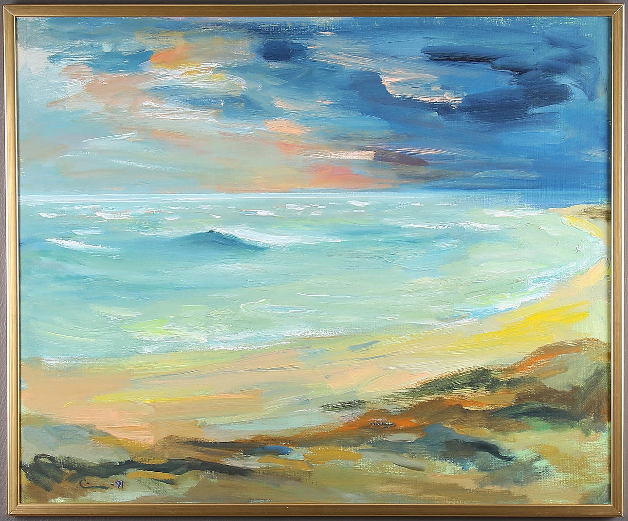 EINAR WENNBERG. "Efter stormen", Olja på duk, signerad och daterad -91.