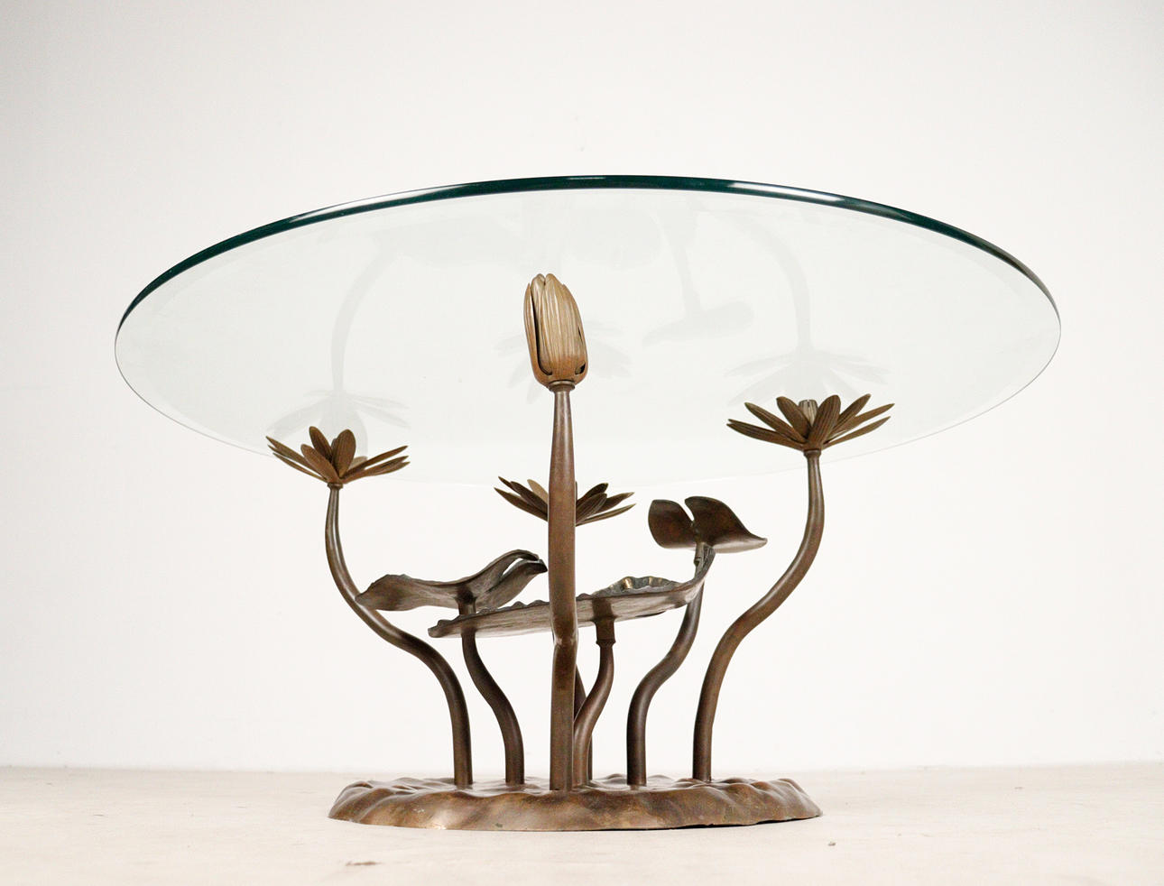 Willy Daro, coffee table, 'Lotus', 1970s.