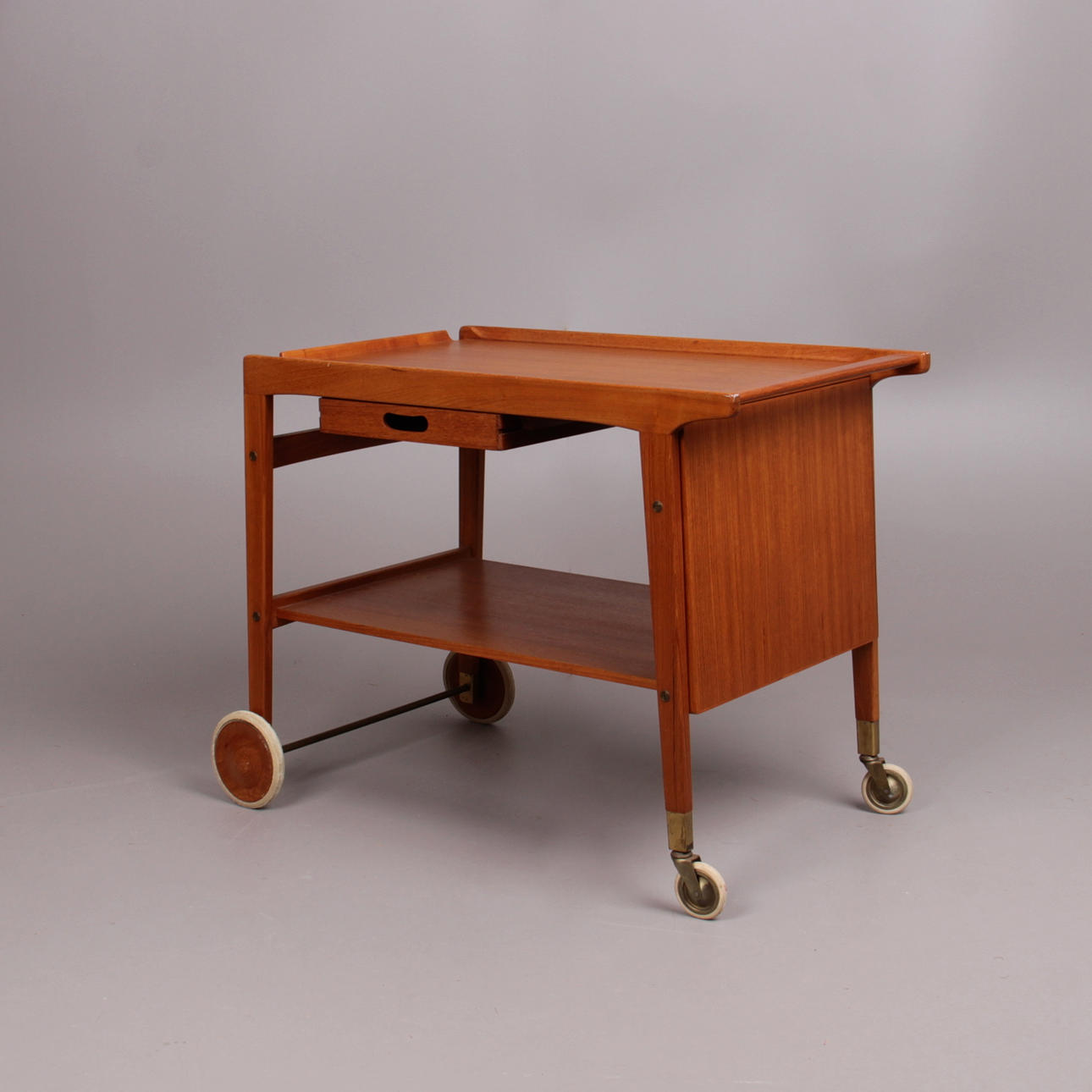 SERVERINGSVAGN, teak, Skaraborgs Möbelindustri, Tibro, 1900-talets tredje kvartal.