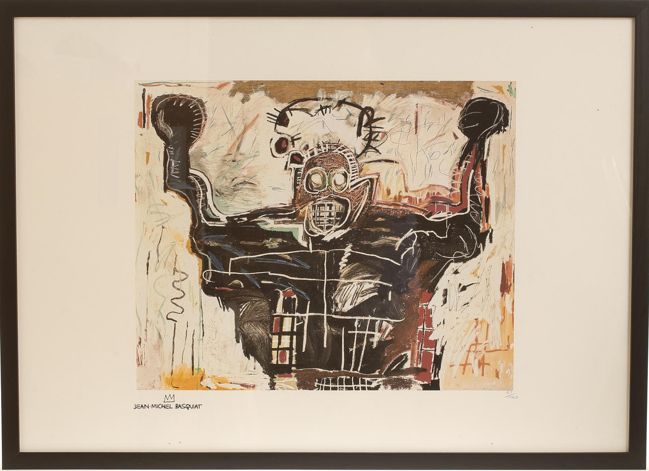 JEAN-MICHEL BASQUIAT. Después, "Boxer", offset, firma impresa, numerada.