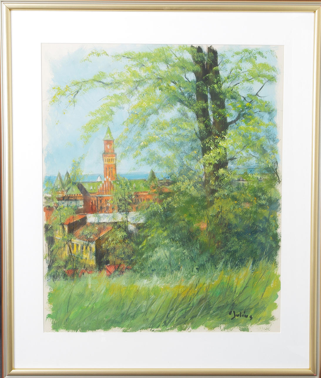 CARL JULIUS. Stadshuset Helsingborg, teckning, signerad C. Julius.