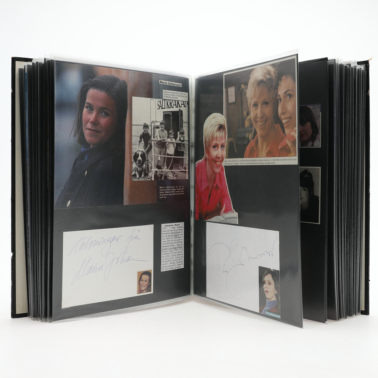 AUTOGRAPH. Binder containing approx. 50-75 Swedish autographs - IJK.