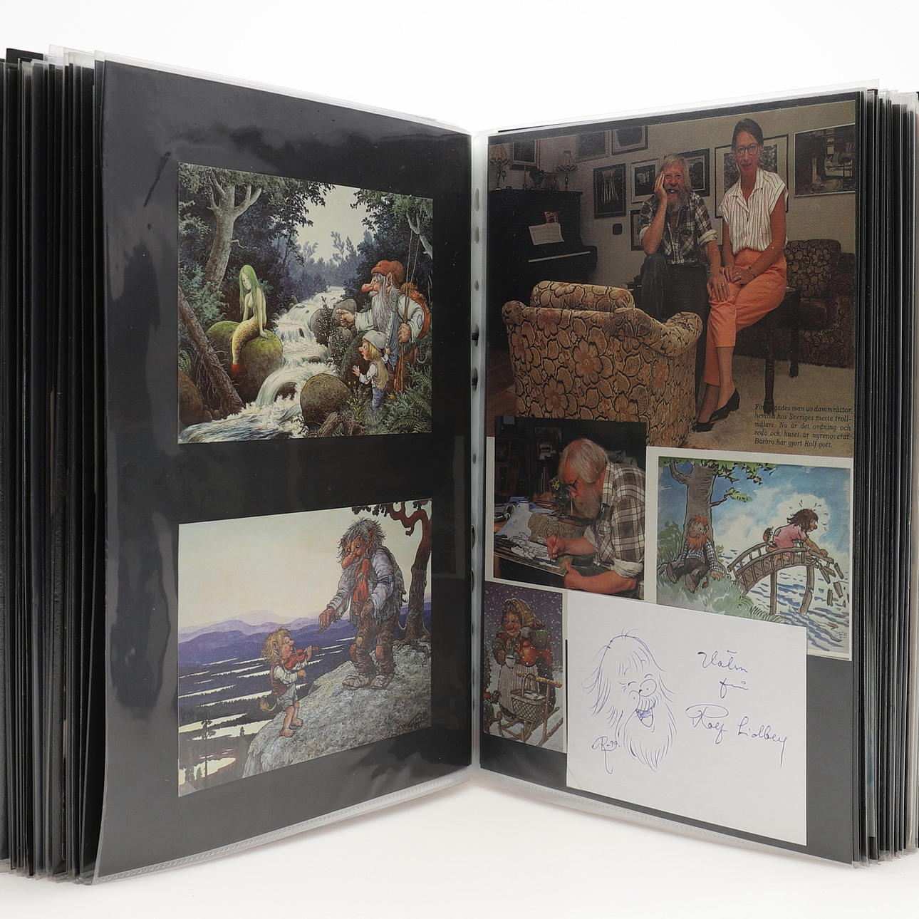 AUTOGRAPH. Binder containing approx. 50-75 Swedish autographs - L.